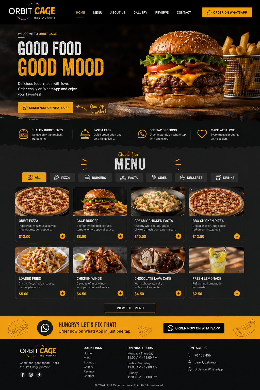 Orbit Café — new website by Nexora Digital